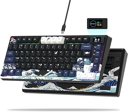 Womier S-K80 75% Keyboard with Color Multimedia Display Mechanical Gaming Keyboard